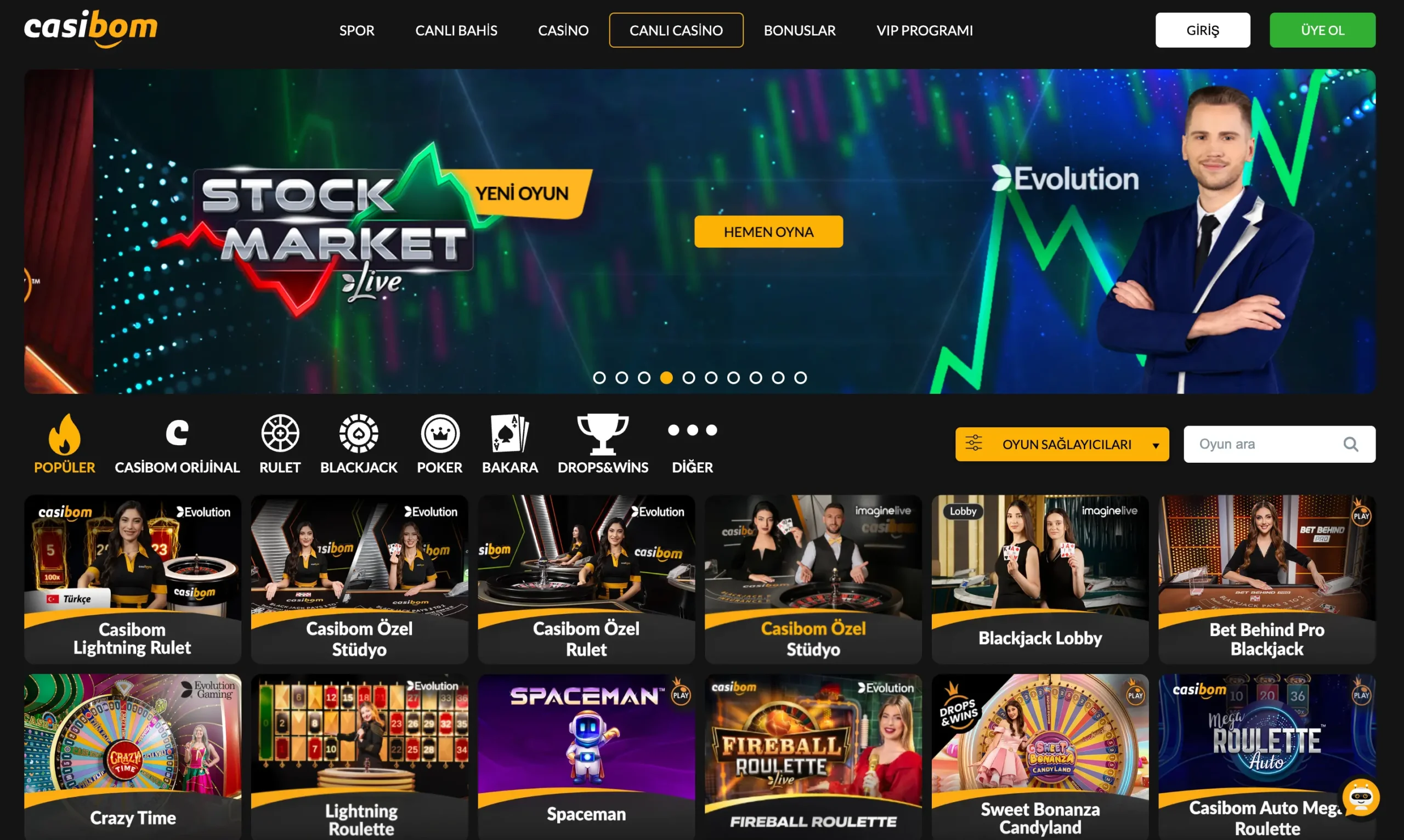 Casibom Casino Bölümünde Hangi Oyunlar Mevcut?