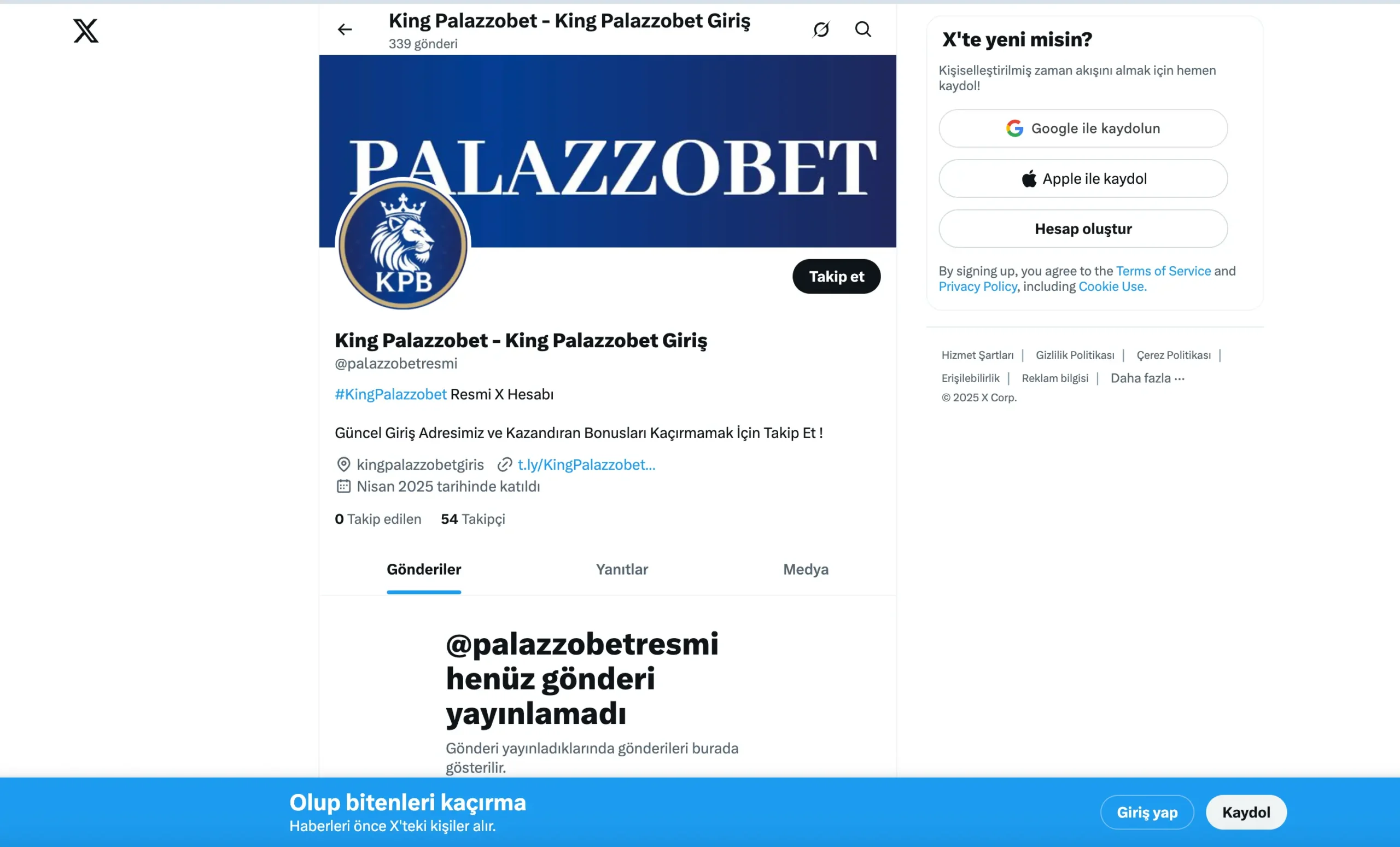 Palazzobet Twitter ve Sosyal Medya Hesapları