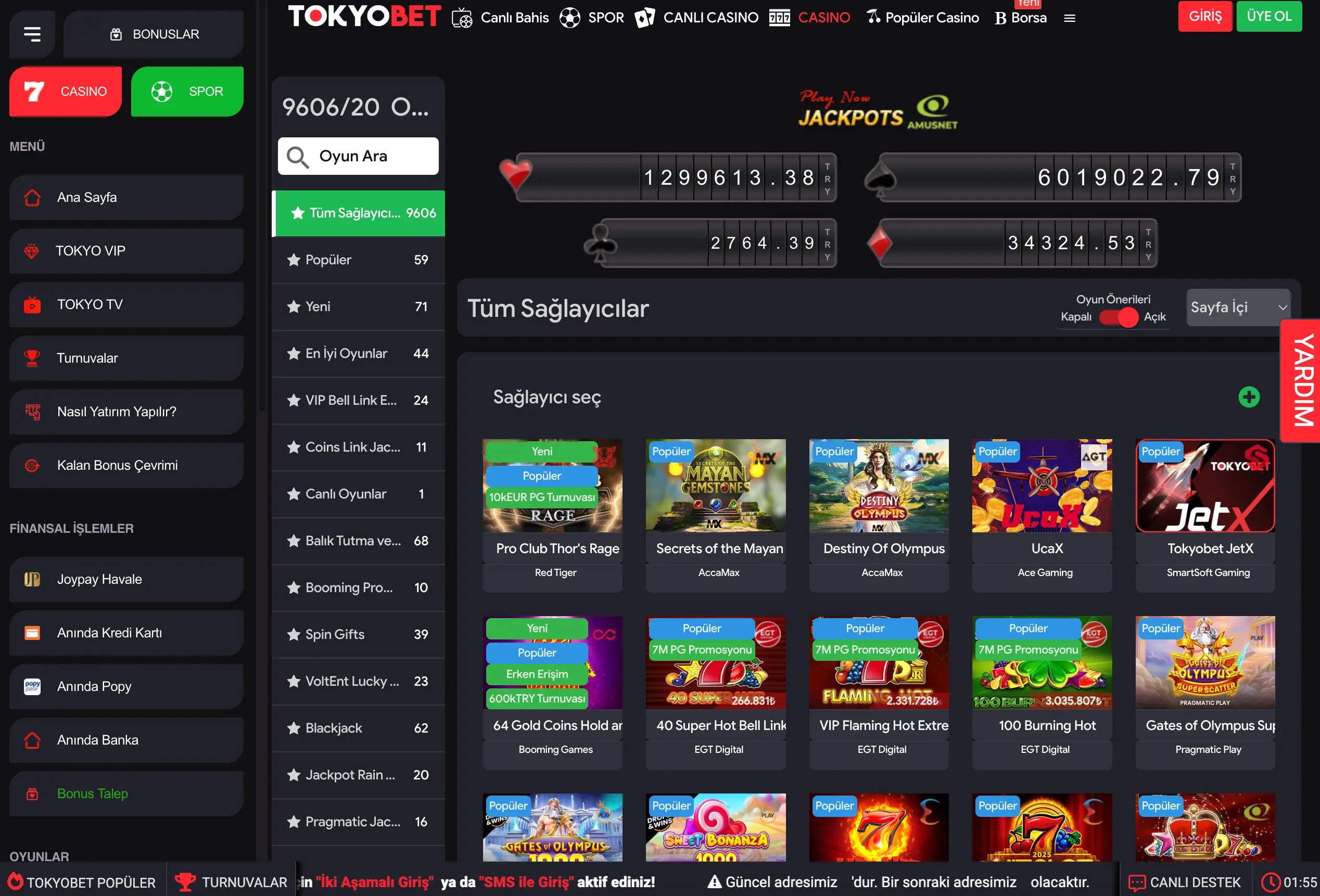 Tokyobet Casino Masalarında Hangi Oyunlar Öne Çıkıyor?