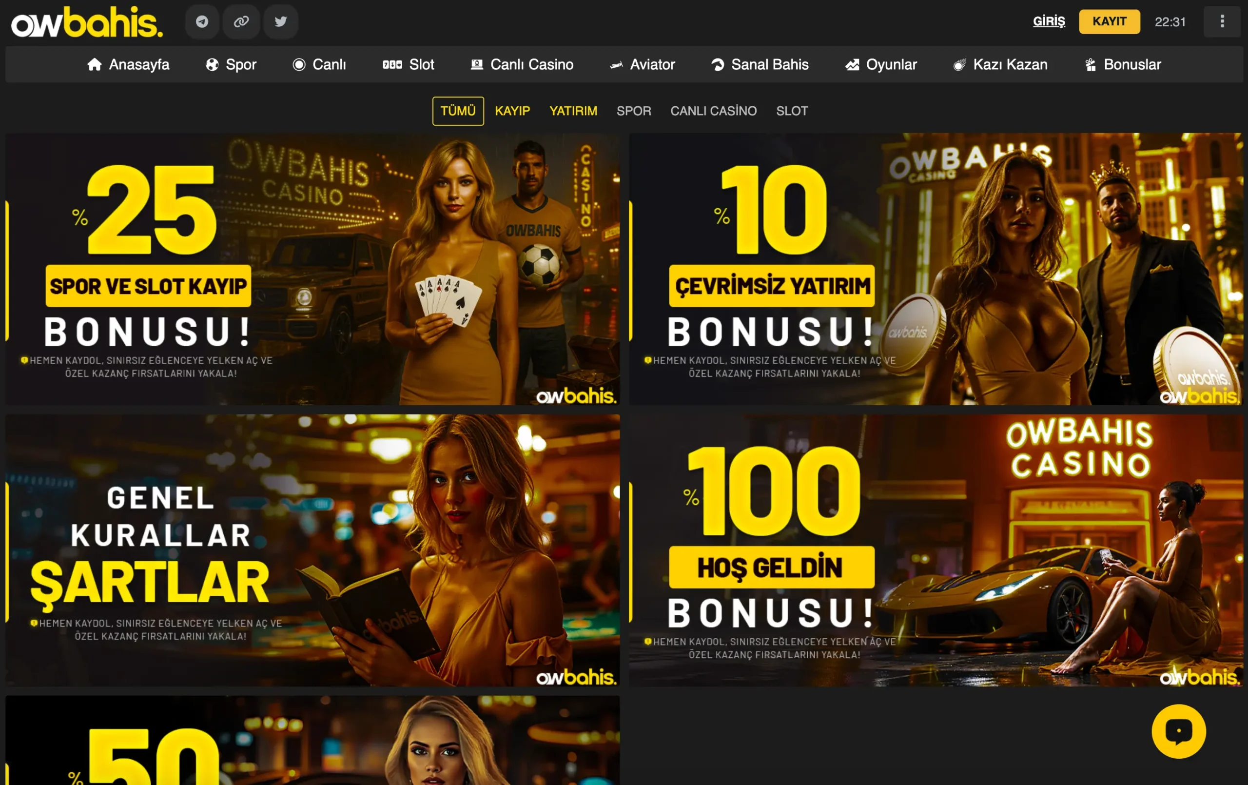 Owbahis Promosyonları ve Hoş Geldin Bonusu